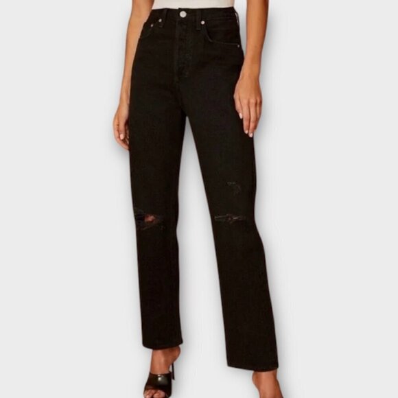 Denim Forum Joni High Rise Loose Jeans Black - Picture 1 of 11